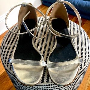 Tibi silver strappy flags! Adorable! Size 6. Worn once.